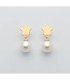 Orecchini Donna Miluna Oro Giallo Stellina Perle Coltivate Diametro 6,5-7 mm PER2492