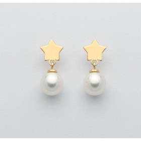 Orecchini Donna Miluna Oro Giallo Stellina Perle Coltivate Diametro 6,5-7 mm PER2492