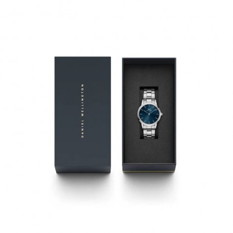 Daniel Wellington Color Dials Elementi Della Natura Orologio Iconic Link Arctic Silver Blu 36 mm DW00100458