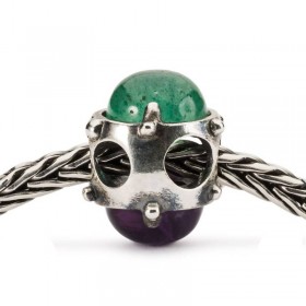 Beads Trollbeads Dono Del Coraggio Argento Avventurina Ametista TAGBE-00284