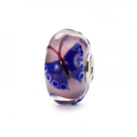 Beads Trollbeads Farfalla Dell'Intuizione Vetro Argento TGLBE-20293