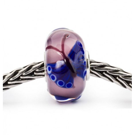 Beads Trollbeads Farfalla Dell'Intuizione Vetro Argento TGLBE-20293