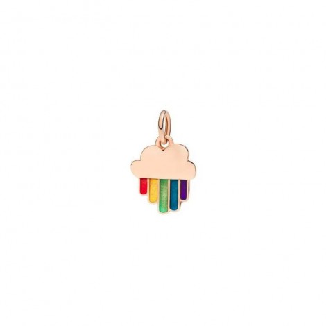 Charm Dodo Nuvola Arcobaleno Oro Rosa 9kt Smalto Colorato DMB8049RAINS0009R