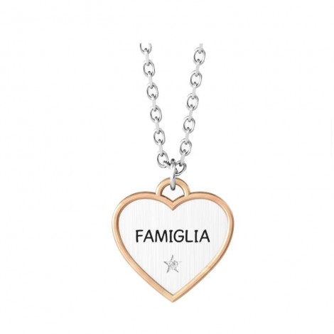 Kidult Family Collana Cuore Donna Famiglia Acciaio 316L 751222