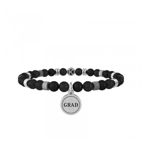 Kidult Special Moments Bracciale Grad Congratulazioni Acciaio Onice 731989