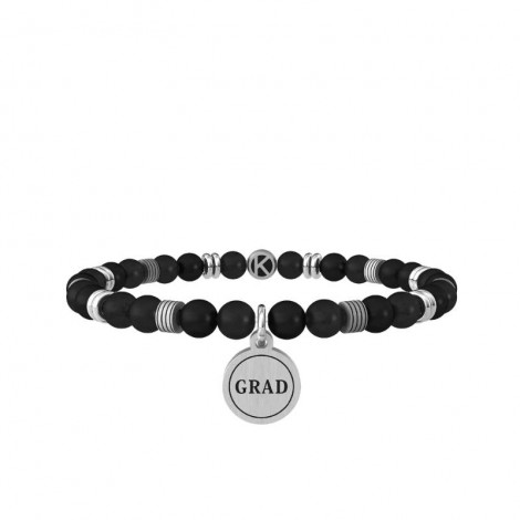 Kidult Special Moments Bracciale Grad Congratulazioni Acciaio Onice 731989