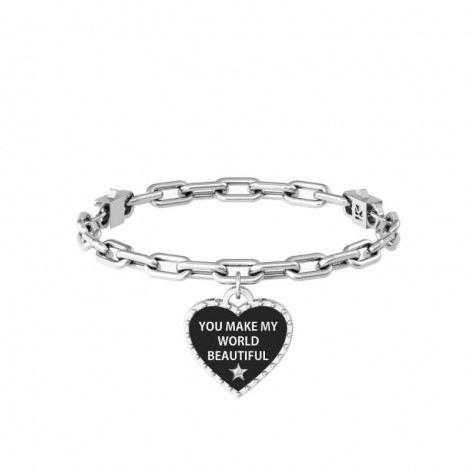 Kidult Love Bracciale Cuore You Make My World Beautiful Acciaio 731941