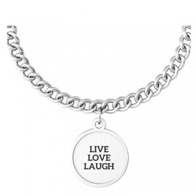 Kidult Special Moments Bracciale 20 Live Love Laugh Acciaio 731950