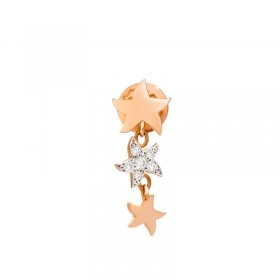 Orecchino Dodo Stellina Prezioso 9KT Oro Rosa 0,53 ct DHC1002STAR3DB09R