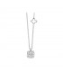 Collana Donna Re Carlo Collezione Nodo D'Amore Oro Bianco 18 kt Diamanti 0,06 ct F VS P04PX988/006