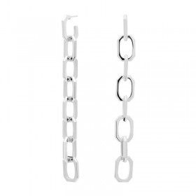 PDPAOLA Orecchini Endless Signature Chain Silver AR02-418-U
