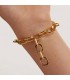 PDPAOLA Bracciale Medium Signature Chain Gold PU01-151-U