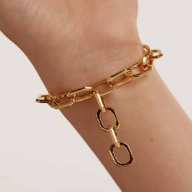 PDPAOLA Bracciale Medium Signature Chain Gold PU01-151-U