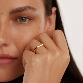 PDPAOLA Anello Chain Signature Link Gold AN01-378-12