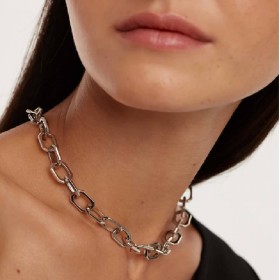 PDPAOLA Collana Medium Signature Chain Silver CO02-382-U