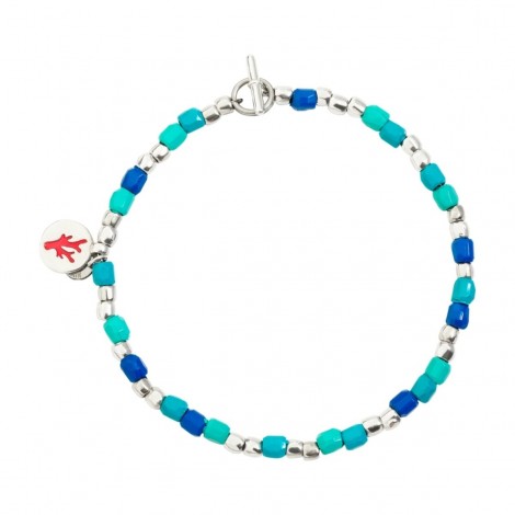 Bracciale Dodo Mini Granelli Tenaka Argento Corallo