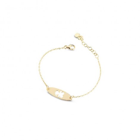 Le Bebé i Classici Primegioie Bracciale Piastrina Bimba Oro Giallo PMG012