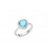 Anello A Cuore Donna Miluna Gemma del Cielo Zirconi Topazio 0,6 Ct Silver/Azzurro LID3464