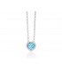 Collana Donna Miluna Gemma del Cielo Centrale Cuore Zirconi Topazio 0,45 Ct Silver/Azzurro CLD4367