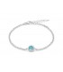 Bracciale Donna Miluna Gemma del Cielo Ovale Zirconi Topazio 1Ct Silver/Azzurro BRD934