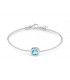 Bracciale Donna Miluna Gemma del Cielo Ovale Zirconi Topazio 1,8 Ct Silver/Azzurro BRD928