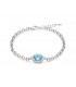 Bracciale Donna Miluna Gemma del Cielo Ovale Zirconi Topazio 3,24 Ct  Silver/Azzurro BRD909