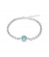 Bracciale Donna Miluna Gemma del Cielo centrale cuore Zirconi Topazio 0,6 Ct  Silver/Azzurro BRD908