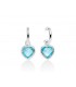 Orecchini A Cuore Donna Miluna Gemma del Cielo Zirconi Topazio 1,2 Ct Silver/Azzurro ERD2568