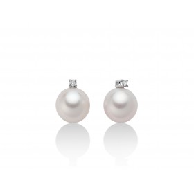 Orecchini Donna Miluna Punti Luce Perla Diametro 8,5mm PER1777