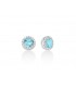 Orecchini Tondi Donna Miluna Gemma del Cielo Zirconi Topazio 0,9 Ct Silver/Azzurro ERD2580