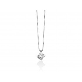 Collana Punto Luce Miluna Oro Bianco 18 kt Diamante 0,40 ct CLD5065-040G7