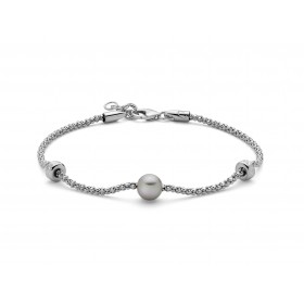 Bracciale Donna Miluna Miss Italia Argento e Perla Grigia Diametro 6,5/7 PBR3024