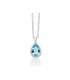 Collana Donna Miluna Gemma del Cielo Centrale Goccia Zirconi Topazio 6,5 Ct Silver/Azzurro CLD4348