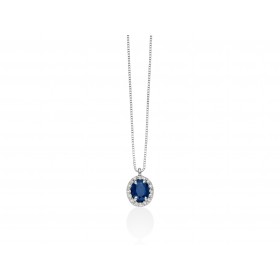 Girocollo Miluna Zaffiro 0,43ct 16 Diamanti 0,0,64ct CLD4088