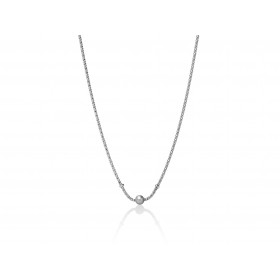 Collana Donna Miluna Miss Italia Argento e Perla Grigia Diametro 7,5/8 PCL5832