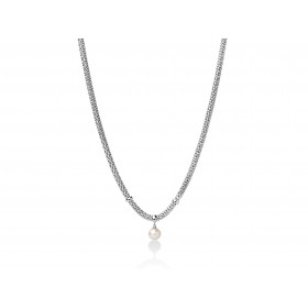 Collana Donna Miluna Miss Italia Argento e Perla Bianca Diametro 8,5/9 PCL5833B