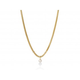 Collana Donna Miluna Miss Italia Placcata Oro Giallo e Perla Bianca Diametro 8,5/9 PCL5833G