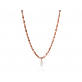 Collana Donna Miluna Miss Italia Placcata Oro Rosa e Perla Bianca Diametro 8,5/9 PCL5833R