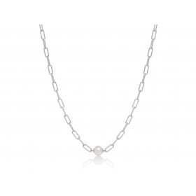 Collana Donna Miluna Miss Italia Argento 925 Ovali Perla 7,5mm PCL6021B