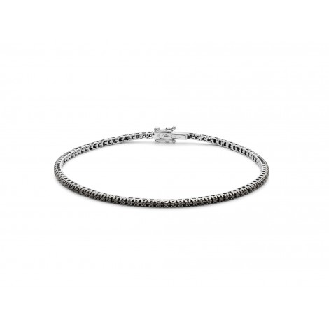 Bracciale Donna Miluna Tennis Oro Bianco Diamanti Neri 0,042 ct BRD863-042N