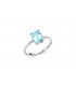 Anello Donna Miluna Parure Gemme del Cielo Oro Bianco 9Kt Topazio 1,94 ct e 6 Diamanti 0,022 ct LID3287X