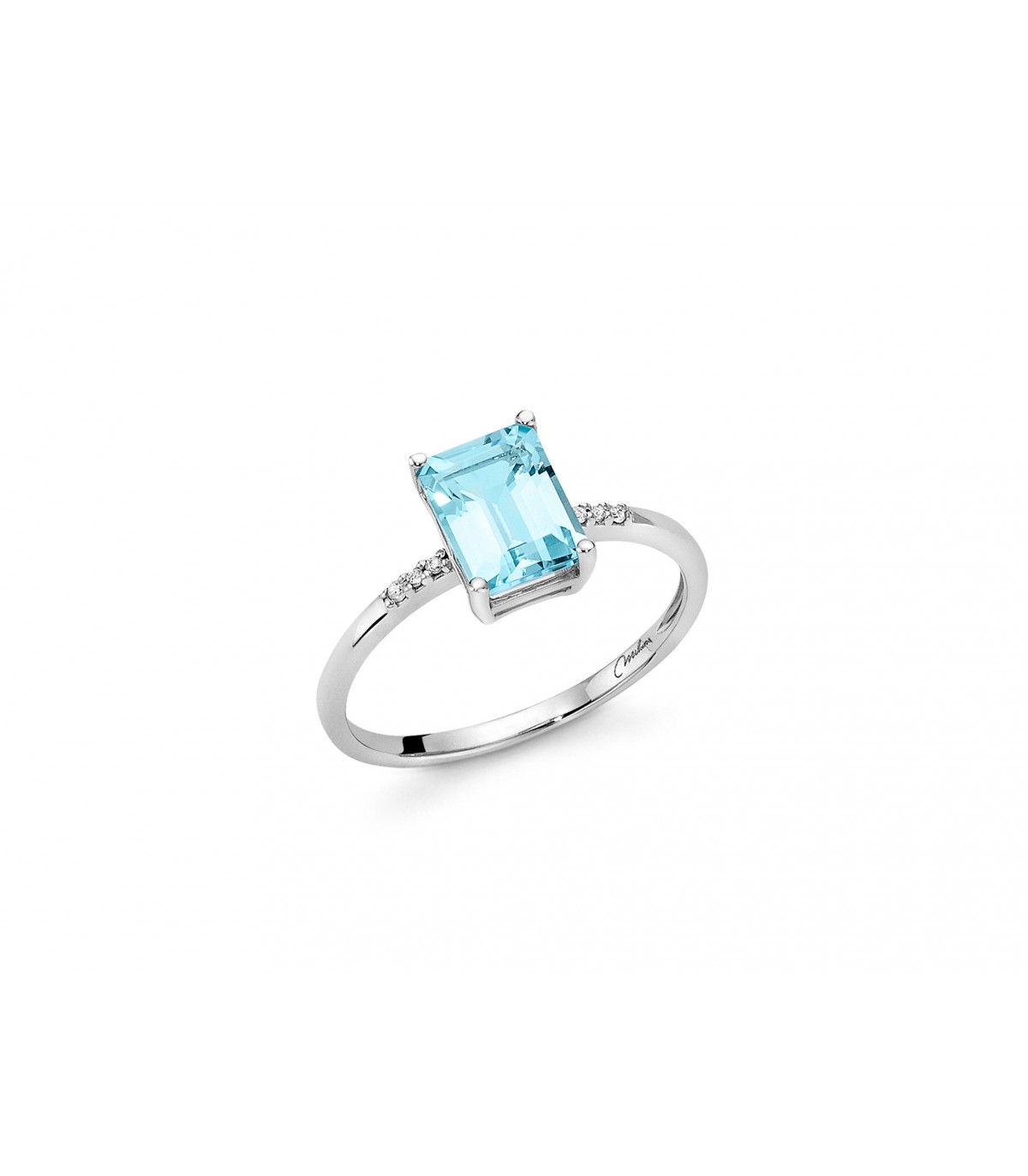 Anello Donna Miluna Parure Gemme del Cielo Oro Bianco 9Kt Topazio 1 94 ct e 6 Diamanti 0 022 ct LID3287X MiRaggi
