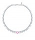Collana Chiara Ferragni Donna Diamond Heart 38 cm Silver Zirconi Pink J19AUV02