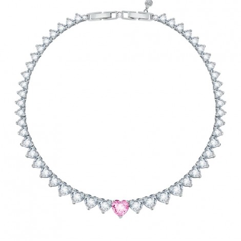 Collana Chiara Ferragni Donna Diamond Heart 38 cm Silver Zirconi Pink J19AUV02