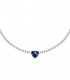 Collana Chiara Ferragni Donna Diamond Heart 37-5 cm Silver Zirconi Blue J19AUV03