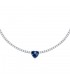 Collana Chiara Ferragni Donna Diamond Heart 37-5 cm Silver Zirconi Blue J19AUV03