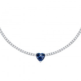 Collana Chiara Ferragni Donna Diamond Heart 37-5 cm Silver Zirconi Blue J19AUV03