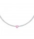 Collana Chiara Ferragni Donna Diamond Heart 37-5 cm Silver Zirconi Rosa J19AUV05