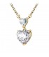 Collana Chiara Ferragni Donna Diamond Heart 38-4 cm Placcato Oro Giallo 18Kt White Zirconi J19AUV08