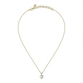 Collana Chiara Ferragni Donna Diamond Heart 38-4 cm Placcato Oro Giallo 18Kt White Zirconi J19AUV08